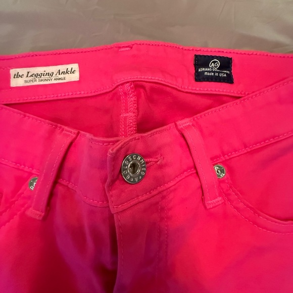 AG Hot Pink Le Legging Ankle Skinny Jeans Size 25 MSRP $228 - Picture 7 of 10